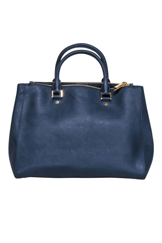 Current Boutique-Michael Kors - Navy Saffiano Leather Satchel