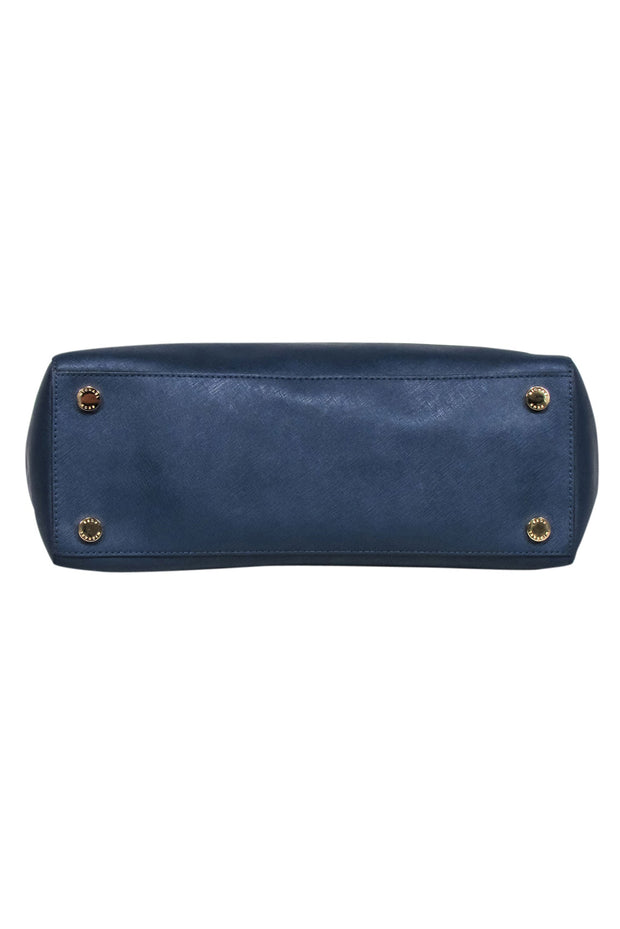 Current Boutique-Michael Kors - Navy Saffiano Leather Satchel