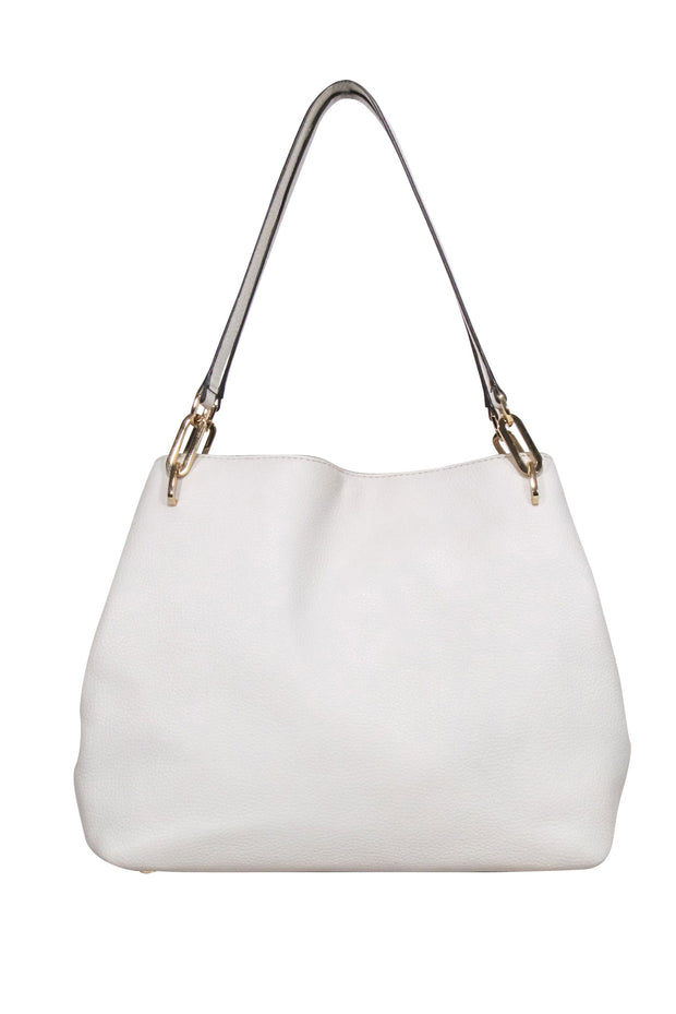 Current Boutique-Michael Kors - Ivory Pebbled Leather Shoulder Bag