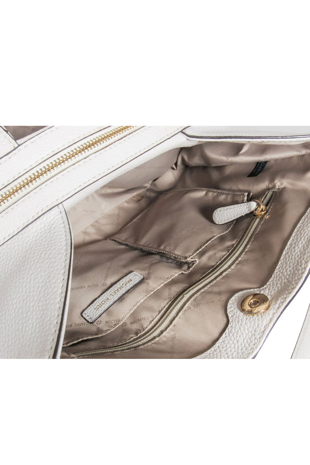 Current Boutique-Michael Kors - Ivory Pebbled Leather Shoulder Bag