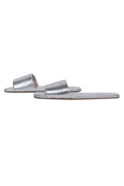 Current Boutique-Michael Kors Collection - Silver Slide Sandals Sz 9