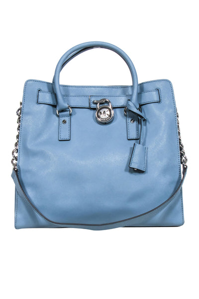 Current Boutique-Michael Kors -Light Blue Leather Tote Bag