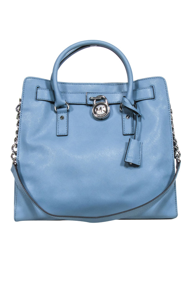 Current Boutique-Michael Kors -Light Blue Leather Tote Bag