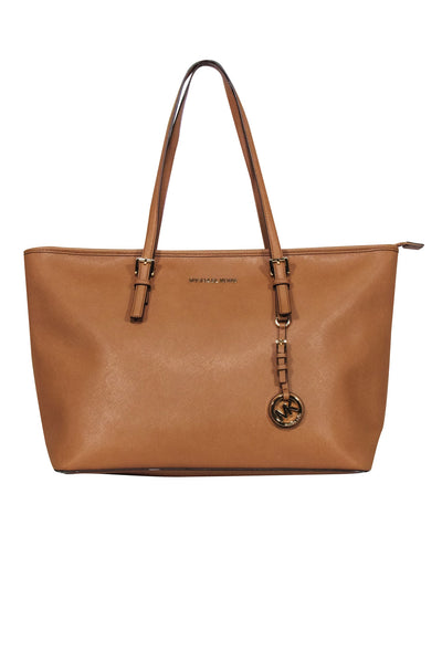 Current Boutique-Michael Kors - Tan Saffiano Leather Large Tote Bag