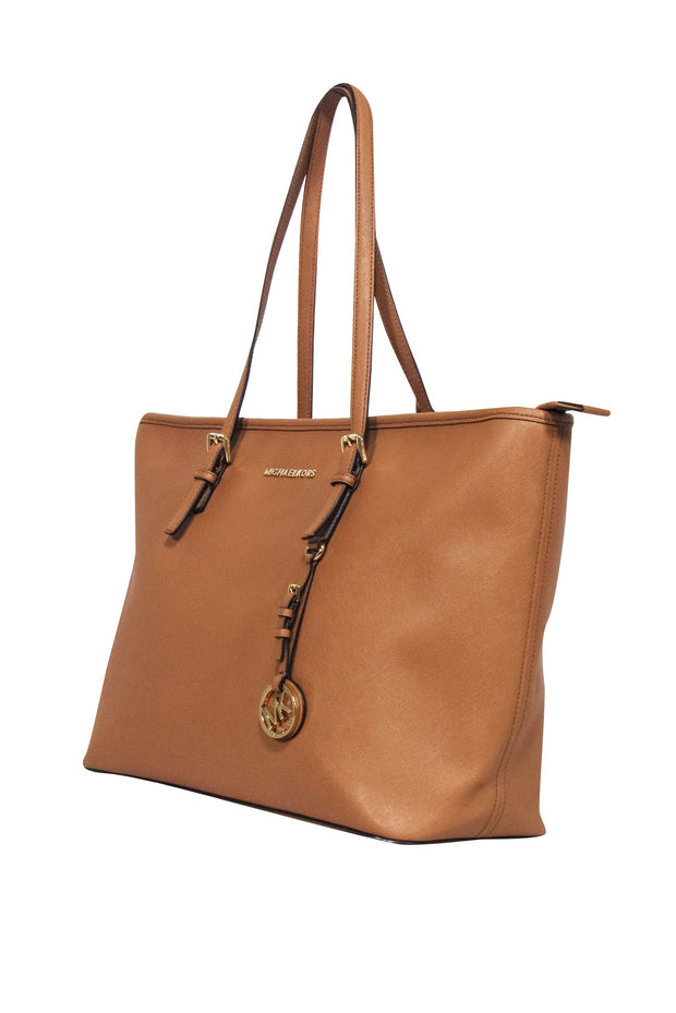 Current Boutique-Michael Kors - Tan Saffiano Leather Large Tote Bag