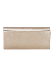 Current Boutique-Michael Kors - Gold Saffiano Leather Long Wallet