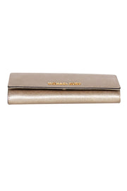 Current Boutique-Michael Kors - Gold Saffiano Leather Long Wallet