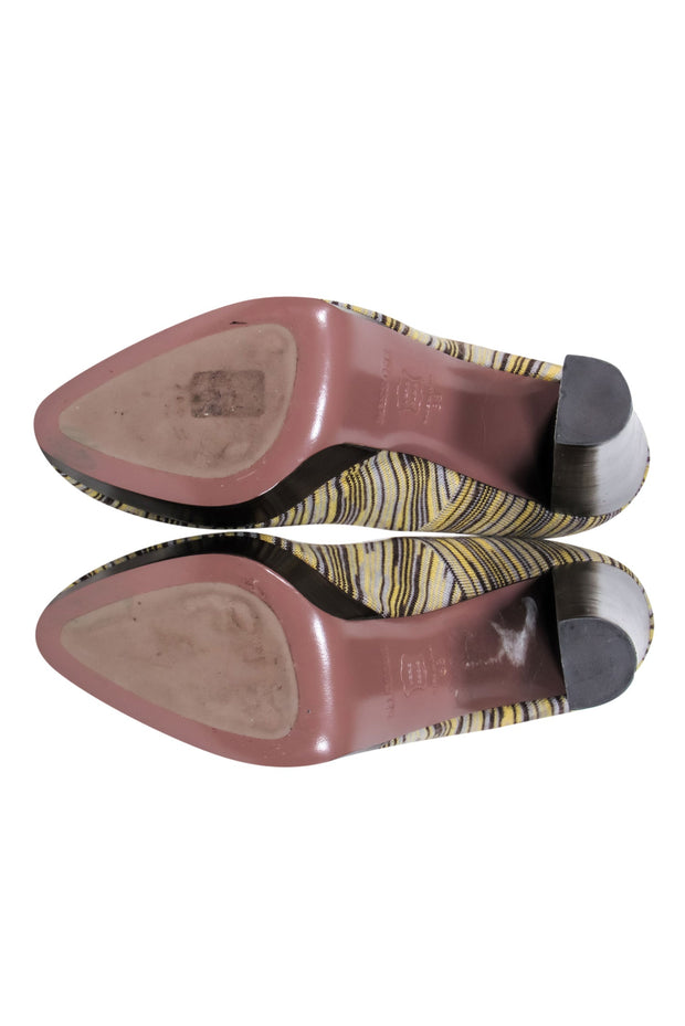 Current Boutique-Missoni - 90s Multi-Color Canvas Stripes Platform Pumps Sz 8