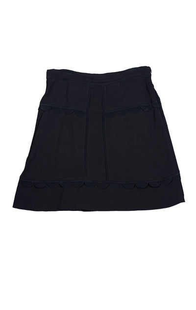 Missoni - Black Scallop Skirt Sz M - Current Boutique