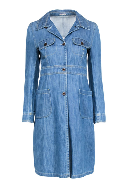 Current Boutique-Miu Miu - Denim Long Sleeve Jacket Sz 6