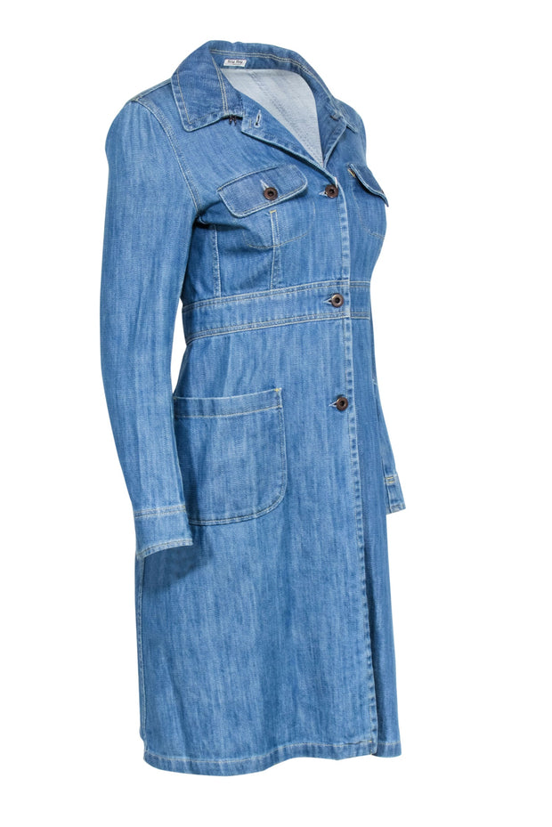 Current Boutique-Miu Miu - Denim Long Sleeve Jacket Sz 6