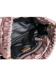 Current Boutique-Miu Miu - Beige Leather Gathered Satchel Bag
