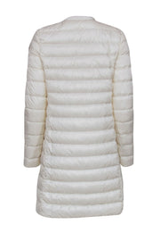 Current Boutique-Moncler - Cream Lightweight Long Puffer Jacket Sz 1