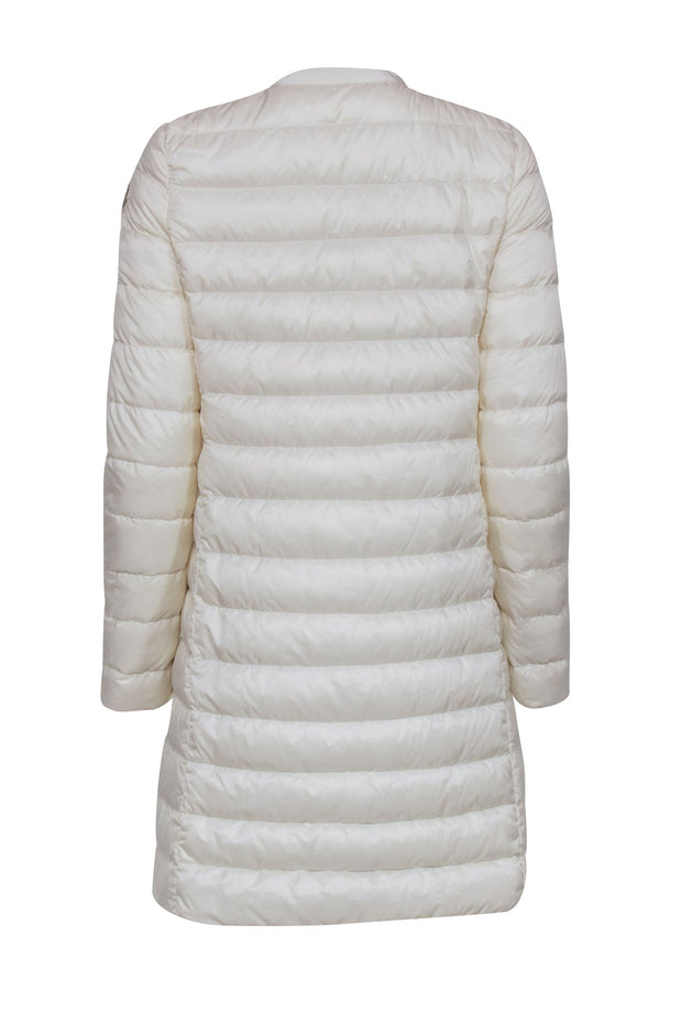 Current Boutique-Moncler - Cream Lightweight Long Puffer Jacket Sz 1