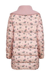 Current Boutique-Moncler - Light Pink Floral Print Puffer Coat Sz S
