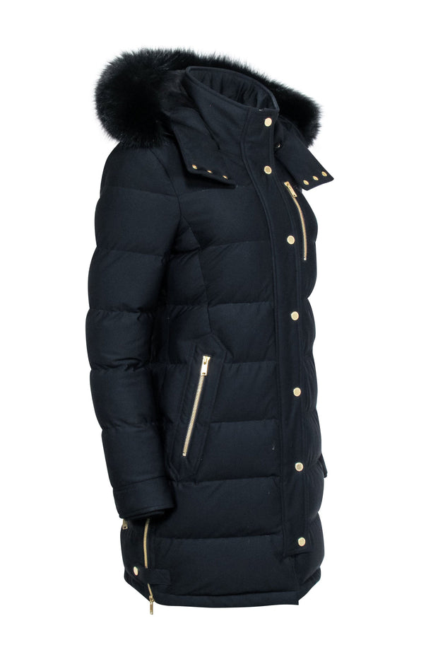 Current Boutique-Moose Knuckles - Black Long Puffer Coat Sz S