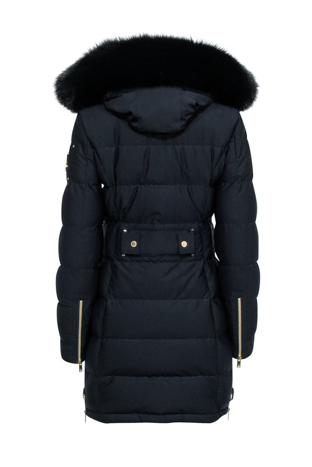 Current Boutique-Moose Knuckles - Black Long Puffer Coat Sz S