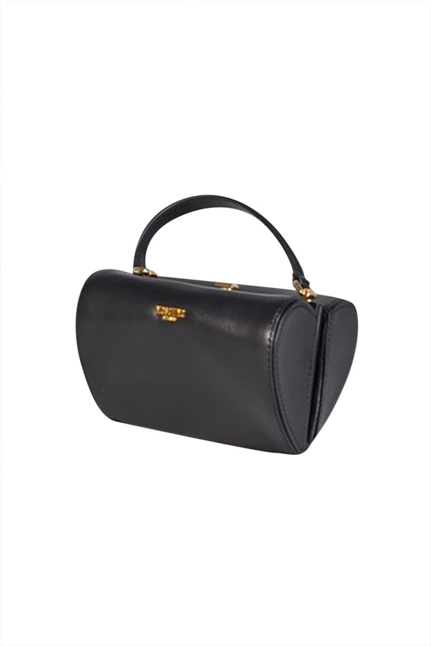 Current Boutique-Moschino - Black Leather Heart Shape Crossbody Bag