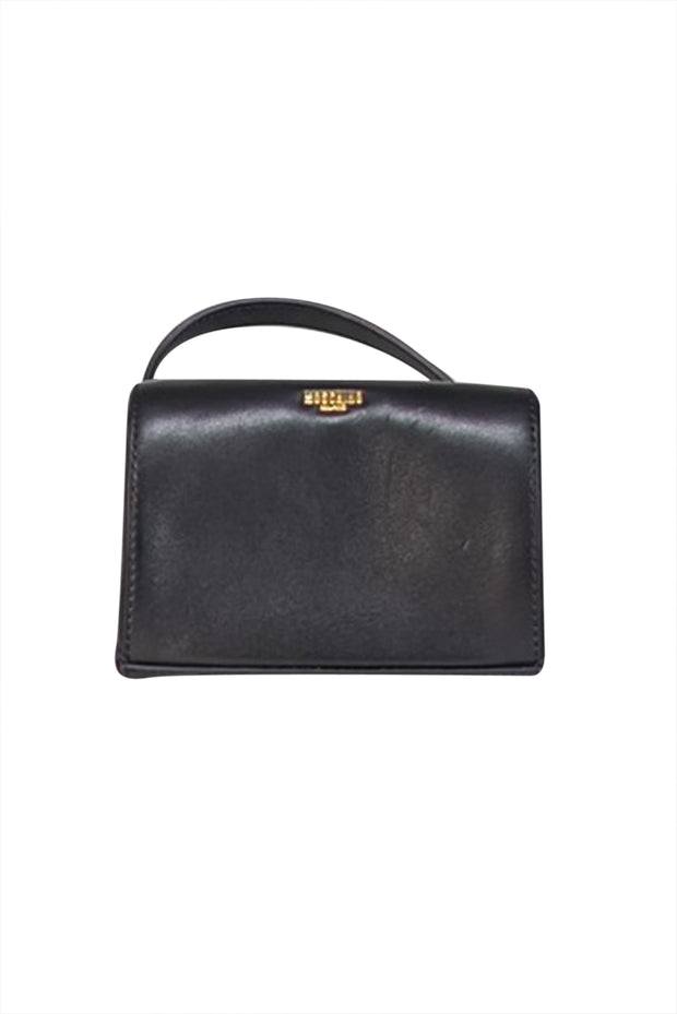 Current Boutique-Moschino - Black Leather Heart Shape Crossbody Bag