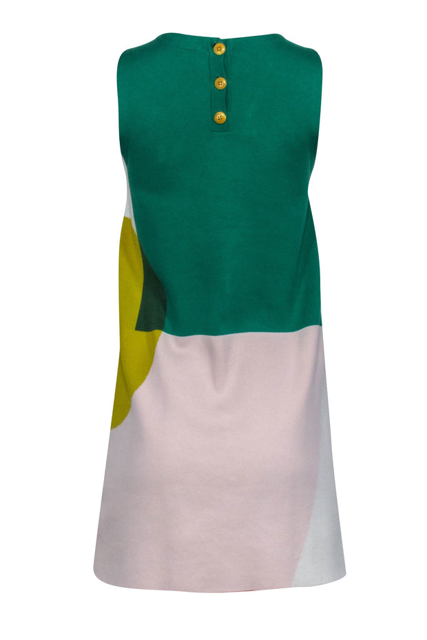 Current Boutique-Moth - Yellow, Green, & White Knit Sleeveless Dress Sz S
