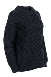 Current Boutique-Mr. Mittens - Black Wool Chunky Knit Sweater Sz XS/S