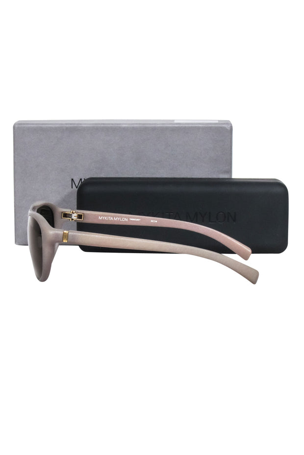 Current Boutique-Mykita - Greyish Green Rounded "Mercury" Aviator Sunglasses