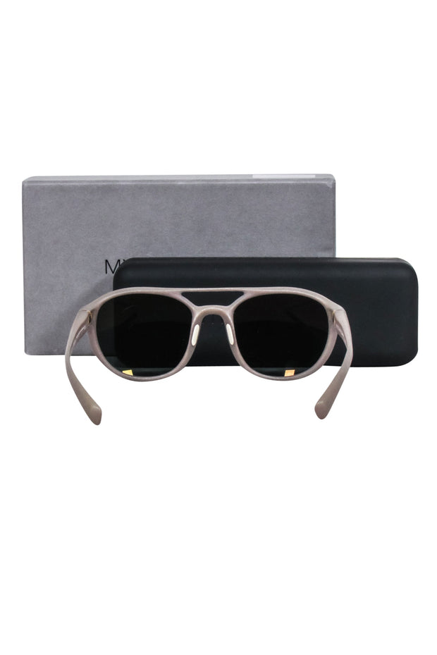 Current Boutique-Mykita - Greyish Green Rounded "Mercury" Aviator Sunglasses