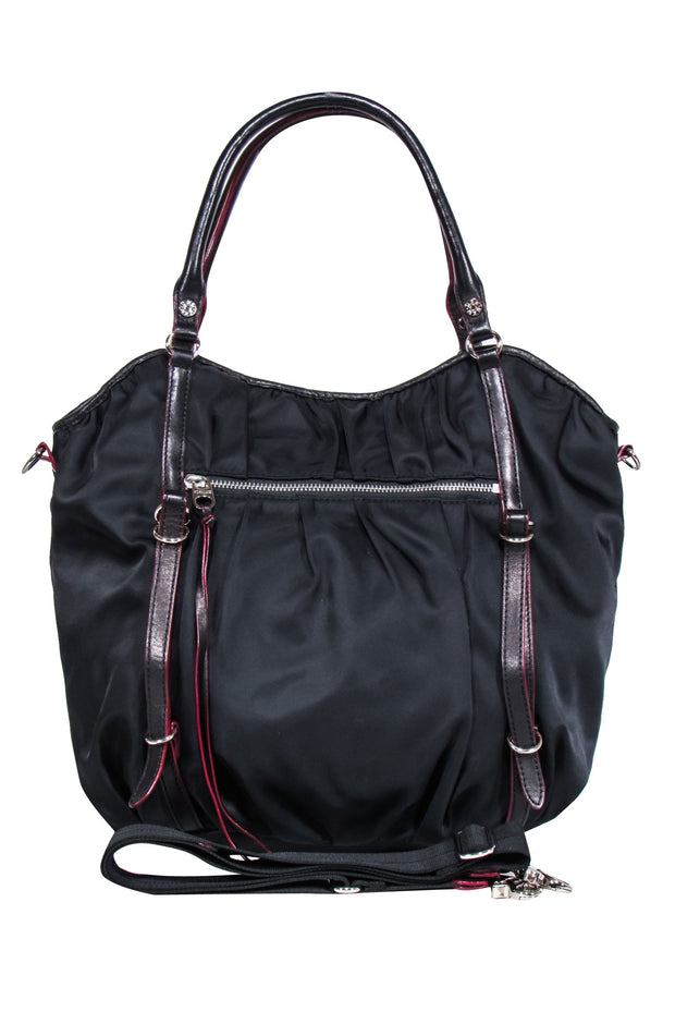 Current Boutique-MZ Wallace - Black Nylon Satchel Bag w/ Detachable Strap