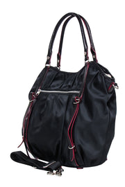 Current Boutique-MZ Wallace - Black Nylon Satchel Bag w/ Detachable Strap