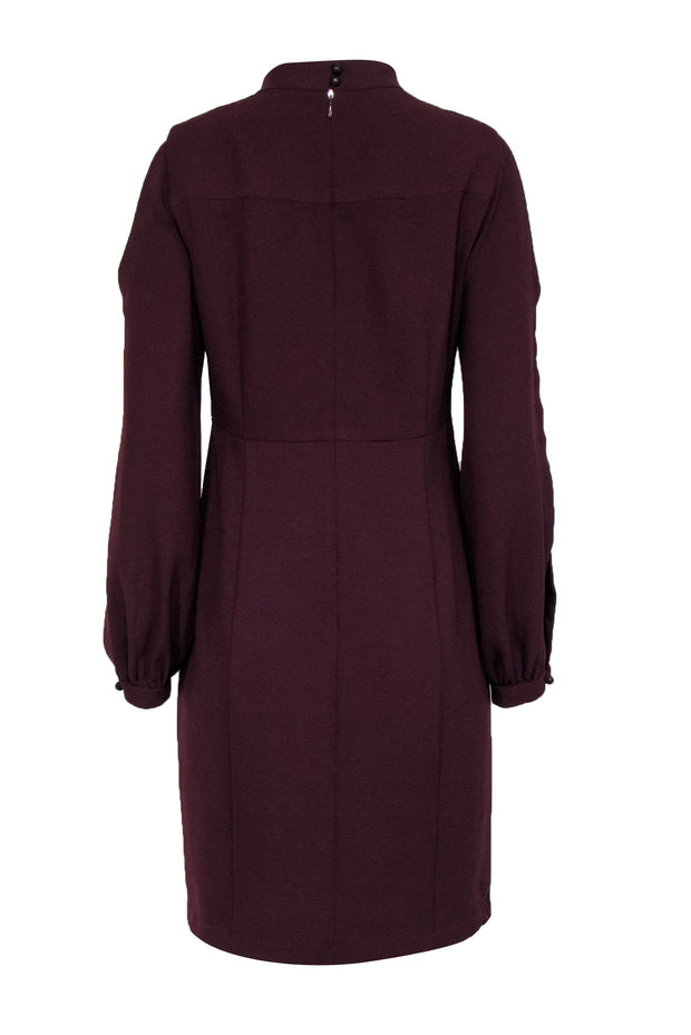 Current Boutique-Nanette Lepore - Maroon Cold Shoulder w/ Choker Neck Dress Sz 12
