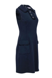Current Boutique-Nanette Lepore - Navy Blue Dress w/ Ruffle Trim Sz 4