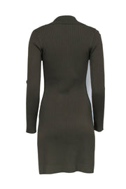 Current Boutique-Nicholas - Olive Ribbed Knit "Jasmin Tunic" Dress Sz M