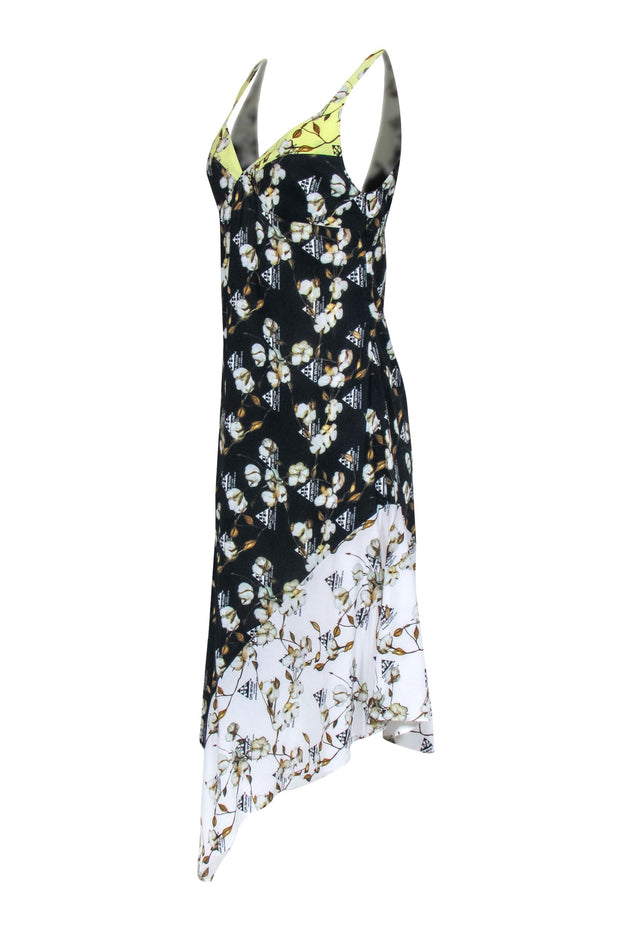 Current Boutique-Off-White - Black & Yellow Logo Print Dress Sz 6