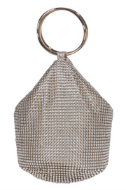 Current Boutique-Olga Berg - Champagne "Ellie Crystal Mesh" Handbag