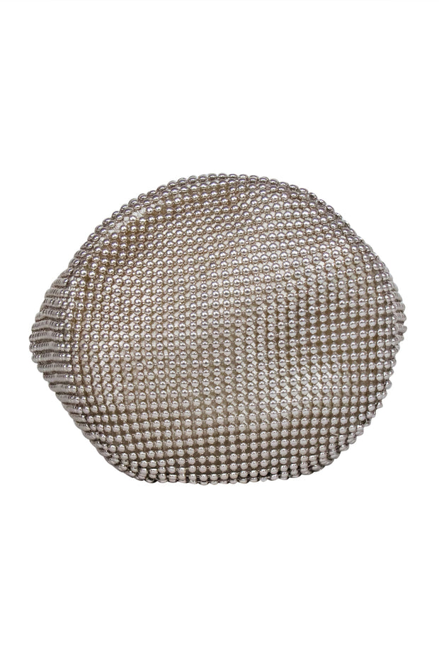 Current Boutique-Olga Berg - Champagne "Ellie Crystal Mesh" Handbag