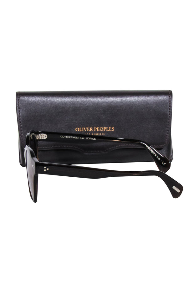 Current Boutique-Oliver Peoples - Brown Translucent Round Sunglasses