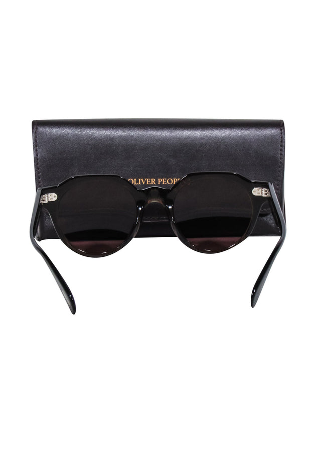Current Boutique-Oliver Peoples - Brown Translucent Round Sunglasses