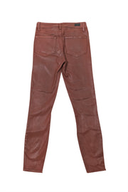 Current Boutique-Paige - Burgundy Dust Luxe Coated Houston Ankle Jeans Sz 6