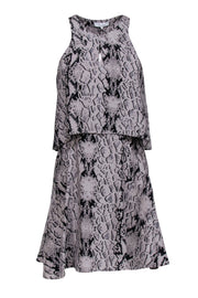 Current Boutique-Parker - Grey & Black Snakeskin Print Sleeveless Dress Sz 0