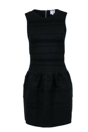Current Boutique-Parker - Black Sleeveless Ribbed Flared Dress Sz L