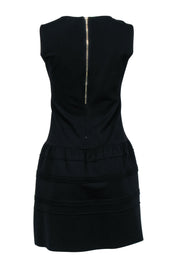 Current Boutique-Parker - Black Sleeveless Ribbed Flared Dress Sz L