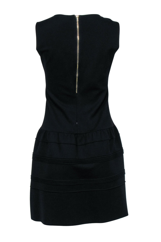 Current Boutique-Parker - Black Sleeveless Ribbed Flared Dress Sz L
