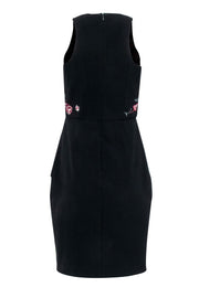 Current Boutique-Parker - Black Sleeveless Floral Embroidered Dress Sz S
