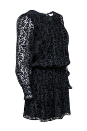 Current Boutique-Parker - Black Floral "Carmindy Burnout Velvet" Dress Sz XS