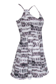 Current Boutique-Parker - White & Grey Print Sleeveless Dress Sz S