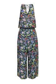 Current Boutique-Parker - Green, Black & Multi Color Floral Sleeveless Jumpsuit Sz 4