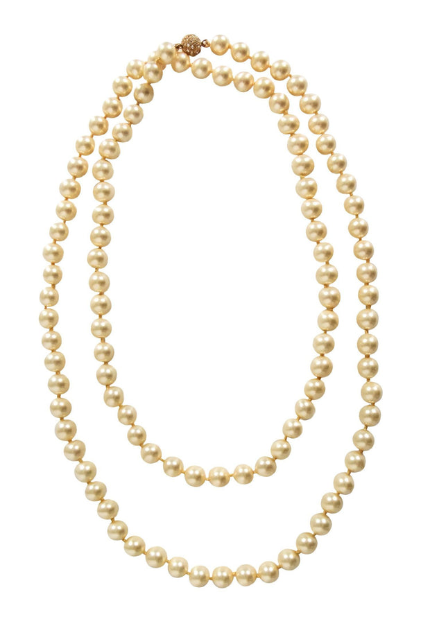 Current Boutique-Patty Tobin - Yellow Pearl Long Necklace