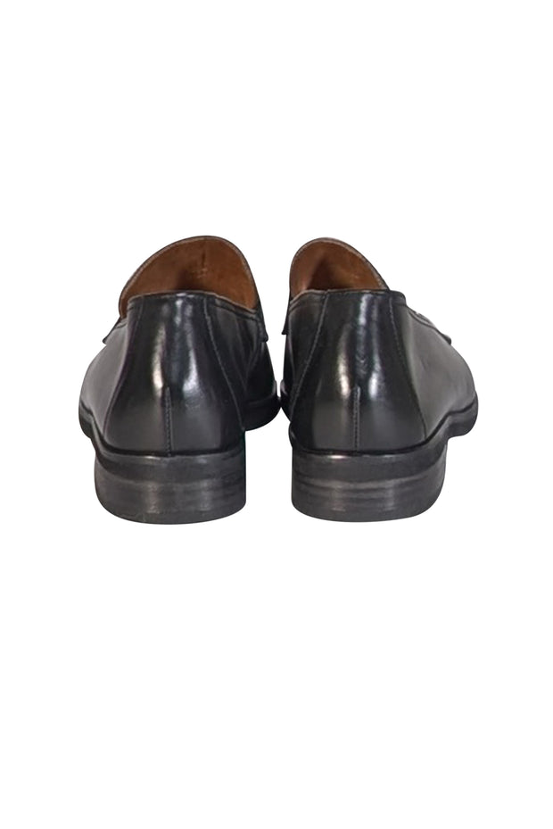 Paul Green - Black Leather Loafer w/ Gold Horsebit Toe Sz 7.5 - Current Boutique