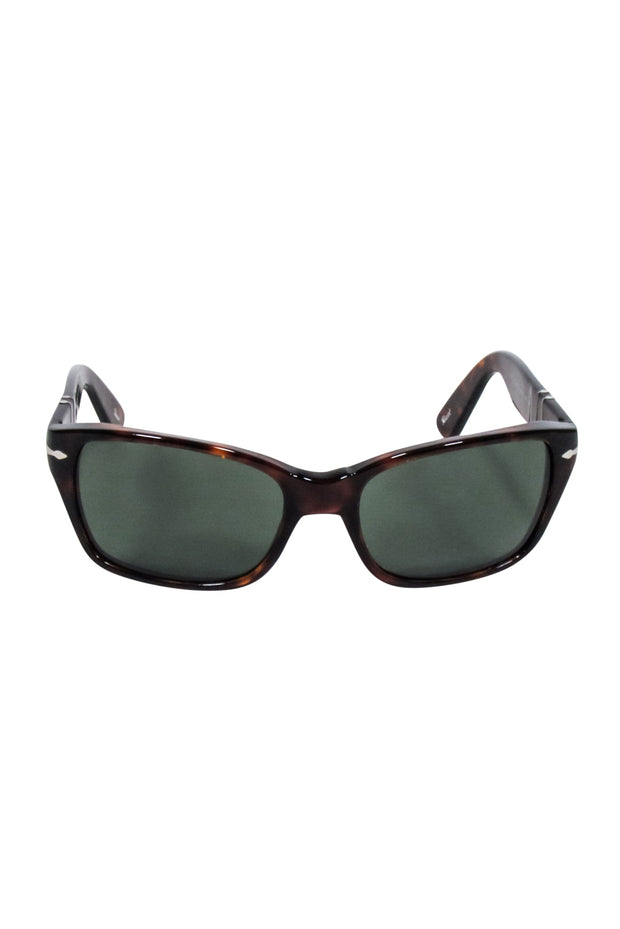 Current Boutique-Persol - Brown Tortoise Rectangular Sunglasses