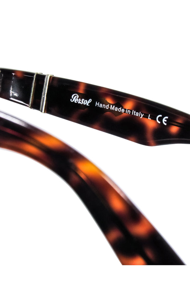 Current Boutique-Persol - Brown Tortoise Rectangular Sunglasses